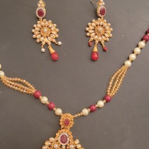 indian necklace with earrings